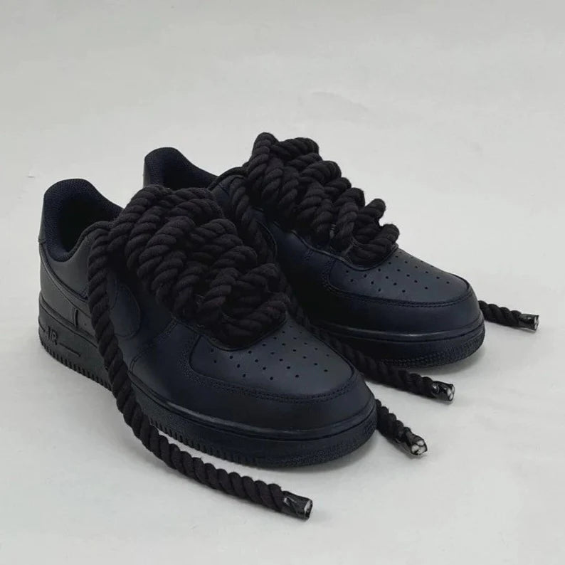 Nike Air Force 1 Black Ropes